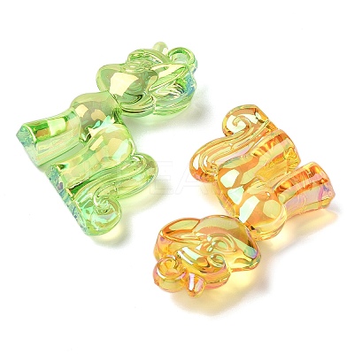 Electroplate Transparent UV Plating Acrylic Pendants OACR-I014-29-1