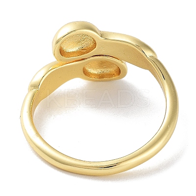 Brass Open Cuff Rings for Women RJEW-E292-20G-1