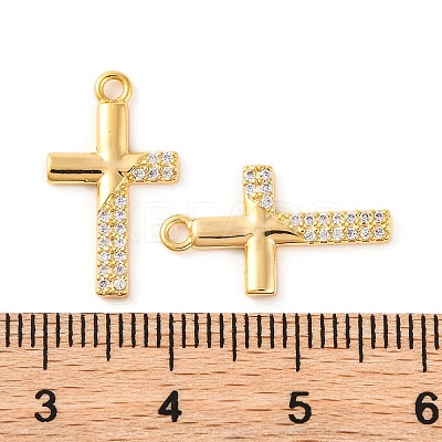 Brass Micro Pave Clear Cubic Zirconia Pendants X1-KK-U017-09E-G-1