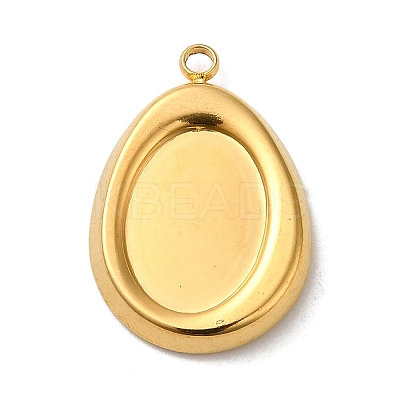 304 Stainless Steel Pendant Cabochon Settings For Enamel LS-STAS-D013-01B-G-1