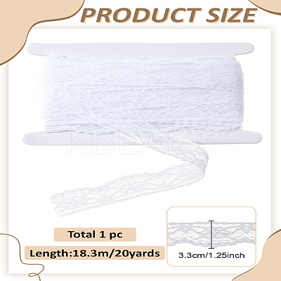 20 Yards Lace Trim Nylon Ribbon for Jewelry Making OCOR-LP0004-04-1