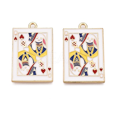 Rack Plating Alloy Enamel Pendants LS-ENAM-N056-392B-KCG-1