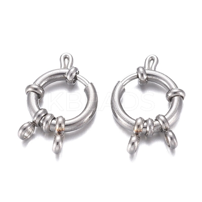 Tarnish Resistant 304 Stainless Steel Spring Ring Clasps STAS-H558-29P-1