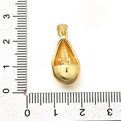 Rack Plating Brass Micro Pave Cubic Zirconia Pendants KK-L226-102G-K-1