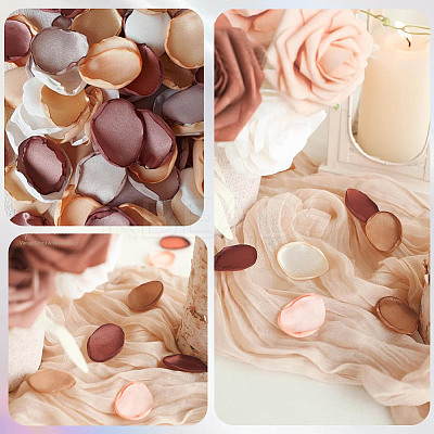 Polyester Artificial Rose Flower Petals AJEW-WH20067-107G-1
