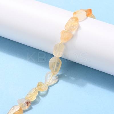 Rough Raw Heated Natural Citrine Beads Strands G-G010-13-1