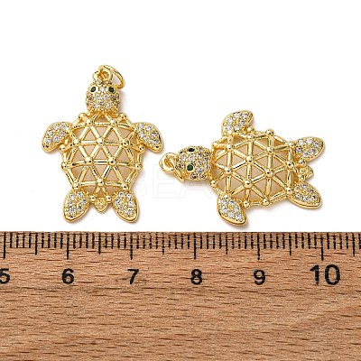 Brass Micro Pave Cubic Zirconia Pendants KK-A271-03A-G-1