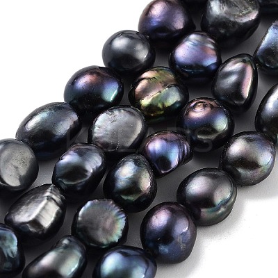 Dyed Natural Cultured Freshwater Pearl Beads Strands PEAR-P062-30D-1