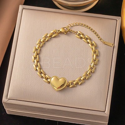 304 Stainless Steel Bracelets BJEW-H620-01G-1