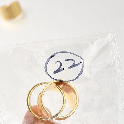 Rack Plating Brass Micro Pave Cubic Zirconia Open Cuff Rings for Women RJEW-M022-20G-1