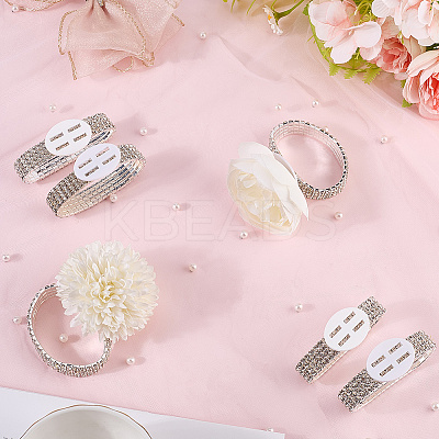 Plastic & Rhinestone Stretch Bracelets AJEW-WH20064-05-1
