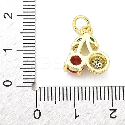 Brass Micro Pave Cubic Zirconia Pendants KK-S511-03A-G-1