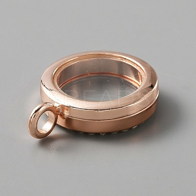 Alloy Crystal Rhinestone Locket Pendants FIND-WH0061-50A-RG-1