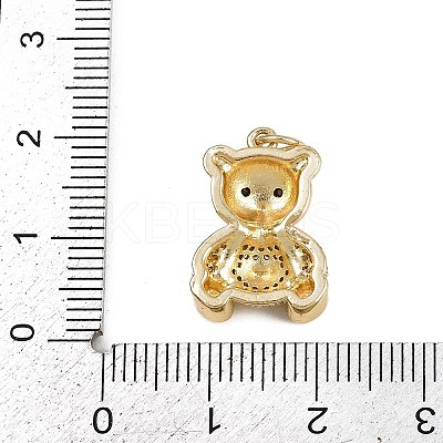 Brass Micro Pave Cubic Zirconia Pendants KK-D409-45G-B-1