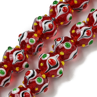 Handmade Lampwork Beads Strands LAMP-N025-05D-1