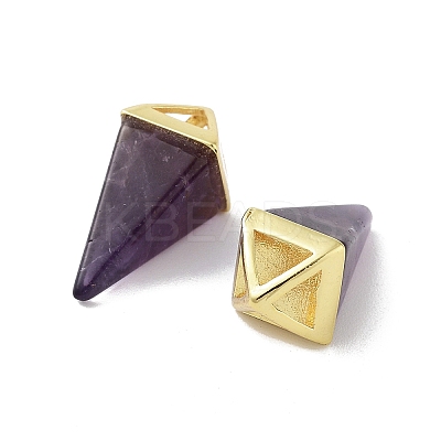 Natural Amethyst Pendants G-A222-02G-03-1