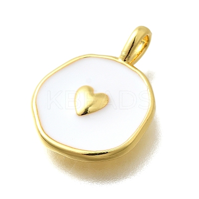 Brass with Enamel Pendants KK-D295-31G-1