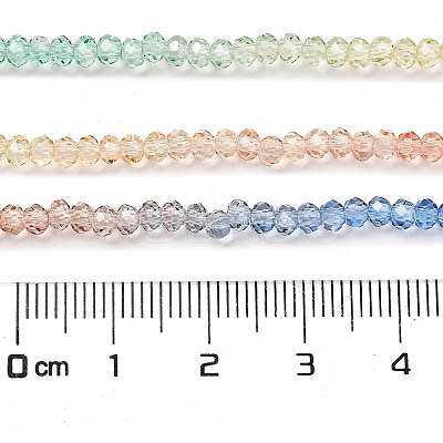 Transparent Painted Glass Beads Strands X1-DGLA-A034-T1mm-A02-1