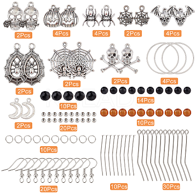 DIY Halloween Drop Earring Making Kits DIY-SC0019-36-1