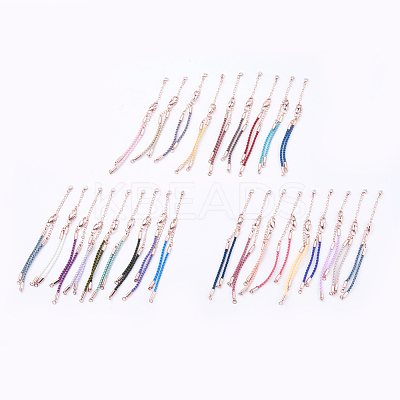 Braided Cotton Cord Bracelet Making MAK-I006-RG-1