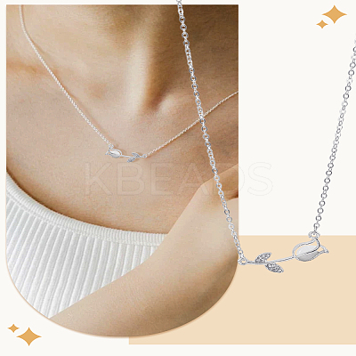 1Pc Alloy Resin Flower Pendant Necklaces for Women NJEW-LP0002-86P-1