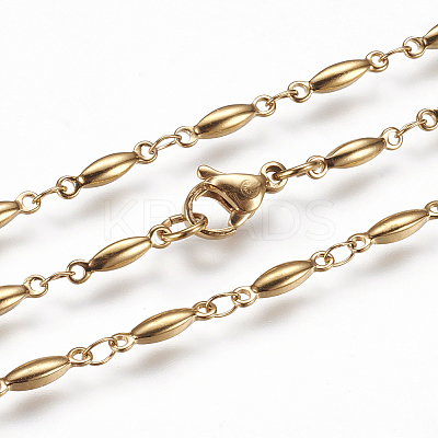 304 Stainless Steel Chain Necklaces LS-STAS-P164-22G-1