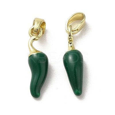 Brass Enamel Pendants KK-E092-31G-03-1