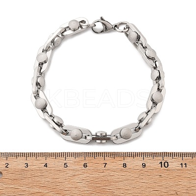 304 Stainless Steel Link Chains Bracelets BJEW-P351-02P-1