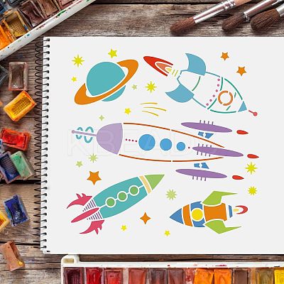Plastic Reusable Drawing Painting Stencils Templates DIY-WH0172-329-1