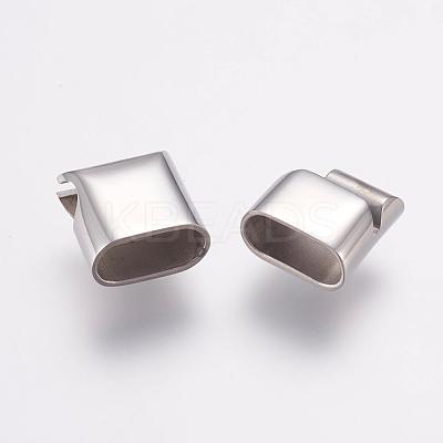 Tarnish Resistant 304 Stainless Steel Magnetic Clasps with Glue-in Ends STAS-G136-03P-1