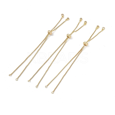 Brass Box Chains Slider Bracelet Makings KK-E068-VD012-2-1