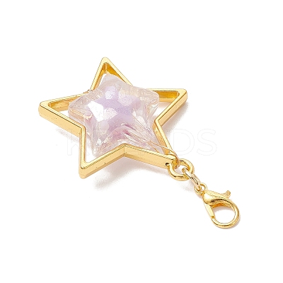 Star Acrylic Pendant Decorations HJEW-JM03395-1