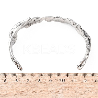 Retro 316 Surgical Stainless Steel Cuff Bangles BJEW-C142-06AS-1