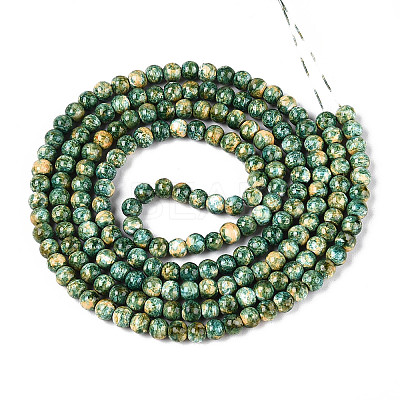 Baking Paint Glass Beads Strands X-DGLA-N016-4mm-07-1