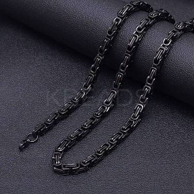 Stainless Steel Byzantine Chain Necklaces for Men FS-WG56795-25-1