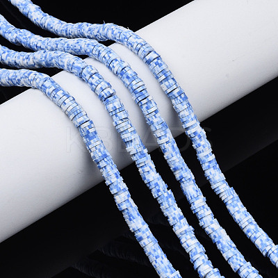 Handmade Polymer Clay Beads Strands CLAY-R089-6mm-168-1