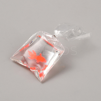 Transparent Resin Big Pendants RESI-TAC0018-28B-1