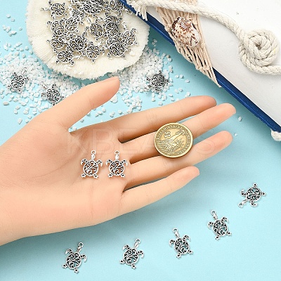 50Pcs Tibetan Style Alloy Pendants FIND-YW0008-73-1
