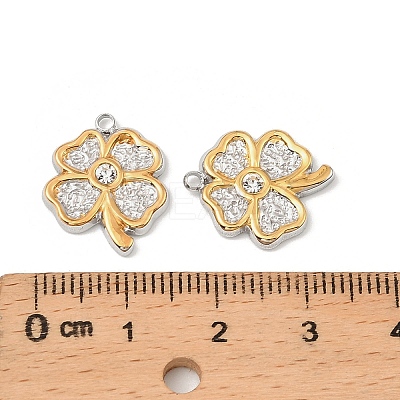 304 Stainless Steel Rhinestone Pendants STAS-T068-64GP-1