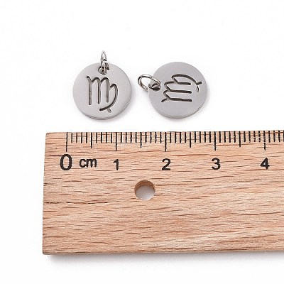 Non-Tarnish 304 Stainless Steel Charms STAS-Q201-T445-6S-1