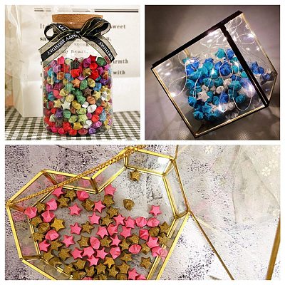Lucky Star Origami Paper DIY-WH0011-C03-1