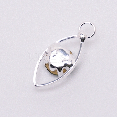 Glass Rhinestone Pendants PALLOY-WH0066-36P-10-1