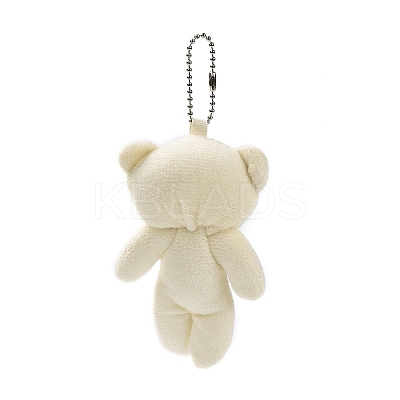 PP Cotton Mini Animal Plush Toys Bear Pendant Decoration LS-HJEW-C002-03C-1
