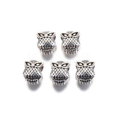 Tibetan Style Alloy European Beads TIBE-S314-84AS-RS-1