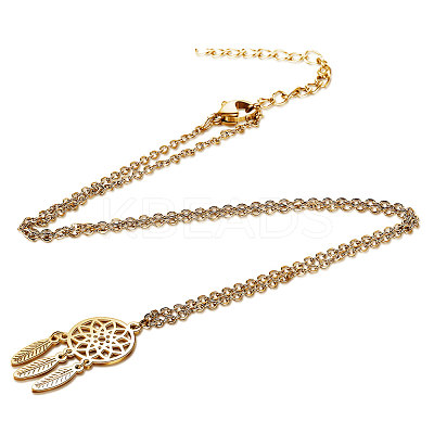 201 Stainless Steel Pendants Necklaces NJEW-S063-TN473-2-1