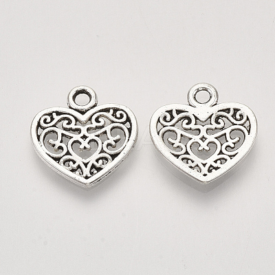 Tibetan Style Alloy Charms X-TIBEP-S319-005AS-RS-1