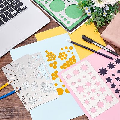 4Pcs 4 Style 304 Stainless Steel Cutting Dies Stencils DIY-FG0002-08-1