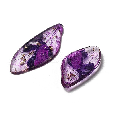 4Pcs Transparent Epoxy Resin Butterfly Wings Pendants RESI-C057-03C-1