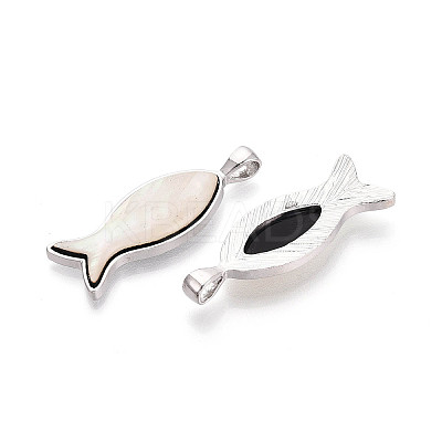 Alloy and Dyed Natural Paua Shell Pendants PALLOY-T093-06A-1
