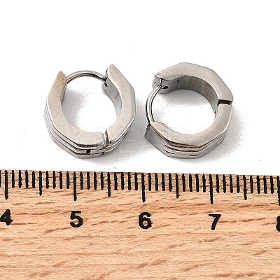 304 Stainless Steel Hoop Earrings EJEW-L302-01P-1